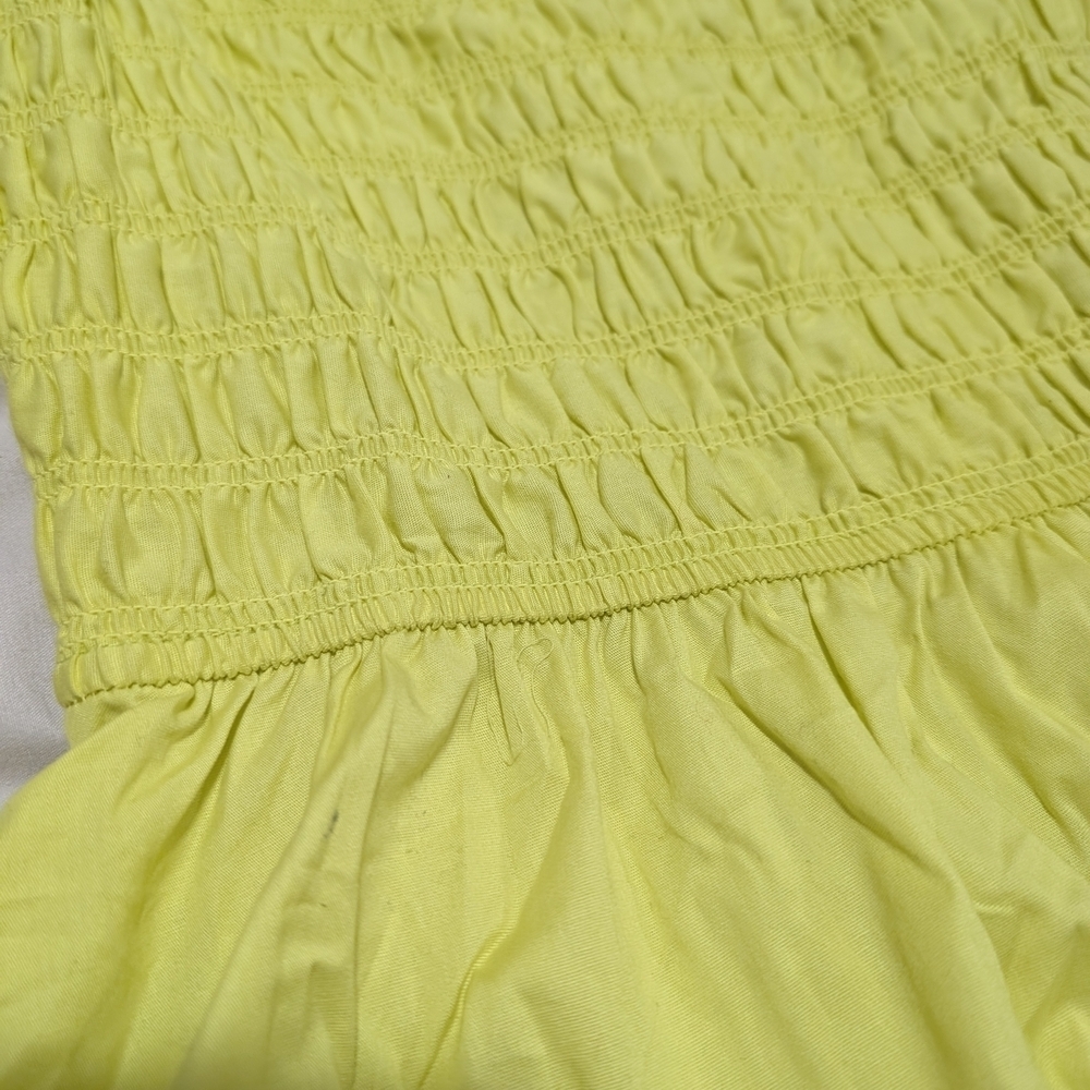 Meraki Neon Yellow Ruffle Sleeve Top - Picture 3 of 12